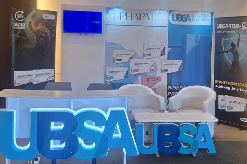 L-Pharm medical promotion stand with UBSA at a medical congress